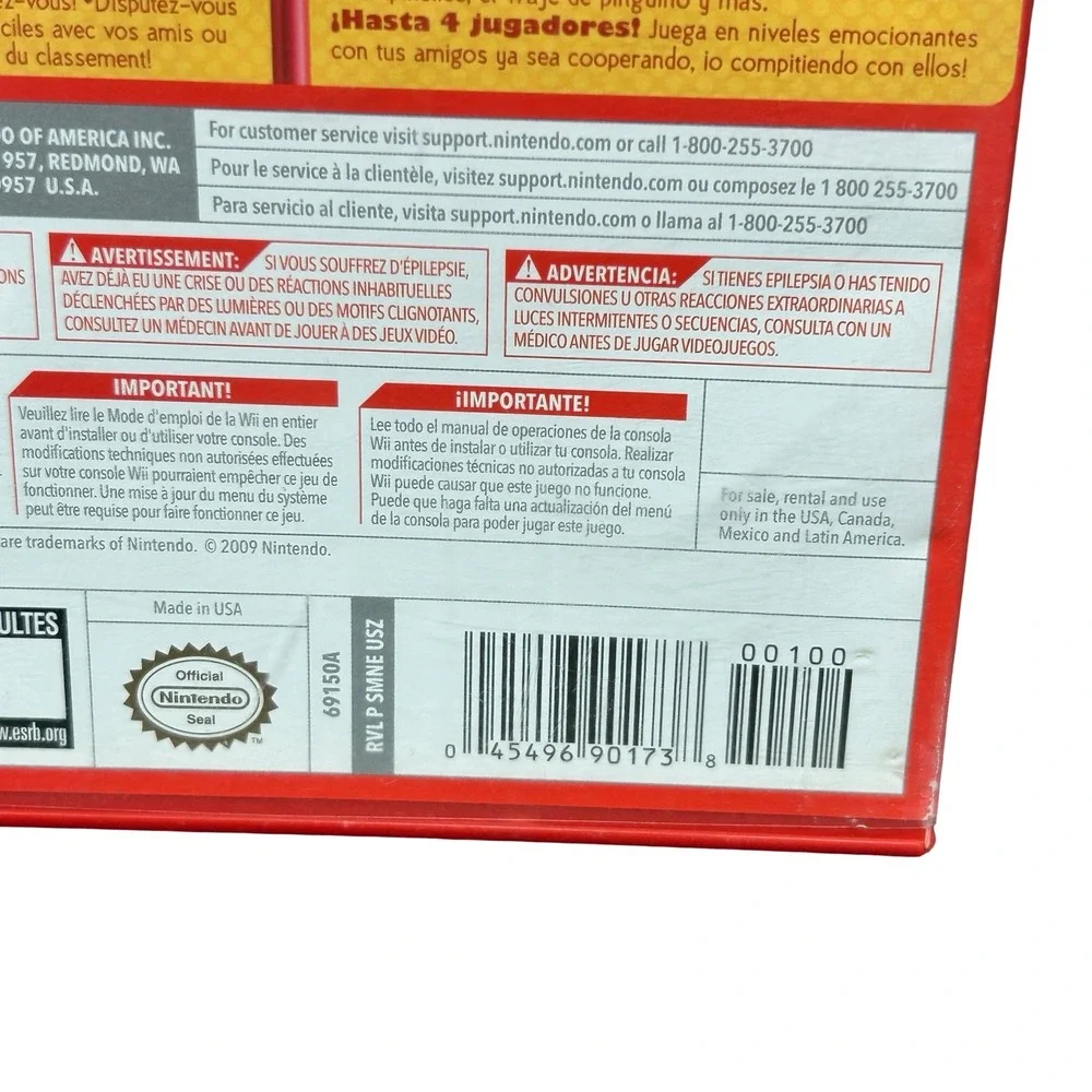 New Super Mario Bros Wii Nintendo 2009 Red Case CIB RVL-P-SMNE-USA